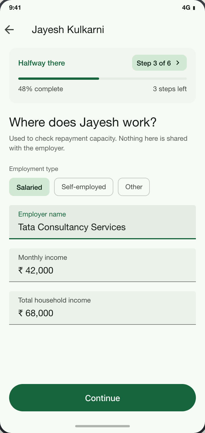 Employment details, work mode