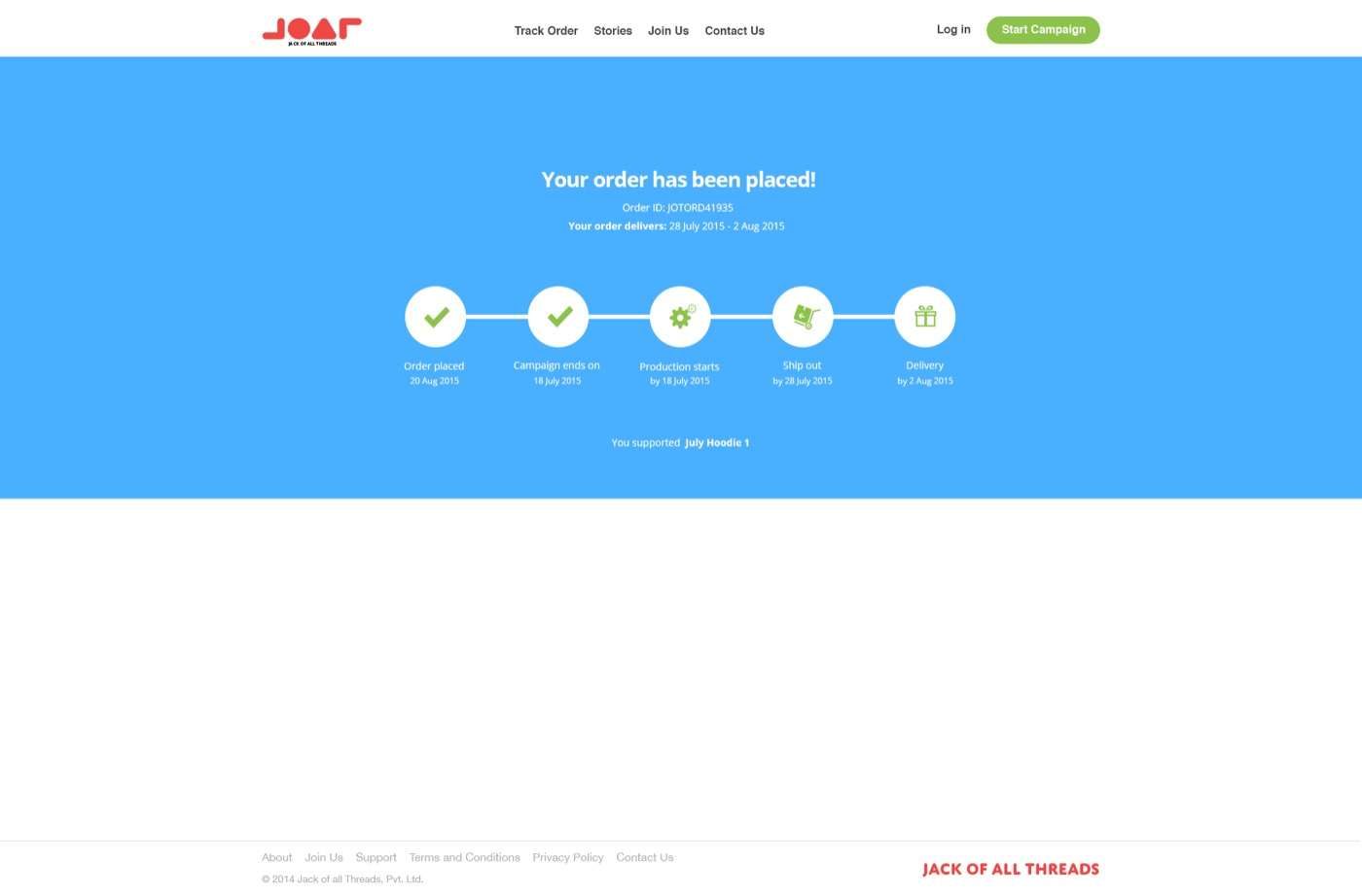 Order tracking